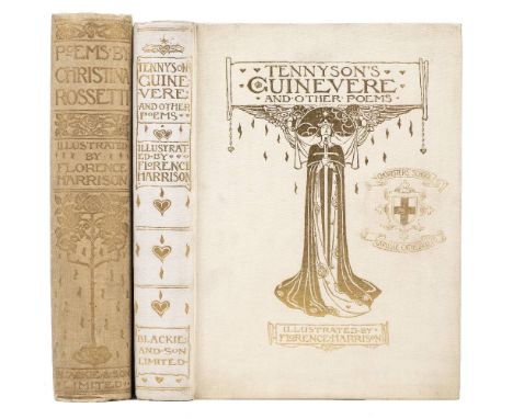 Harrison (Florence, illustrator). Guinevere and other Poems by Alfred, Lord Tennyson, 1912,  24 tipped-in coloured plates, wi