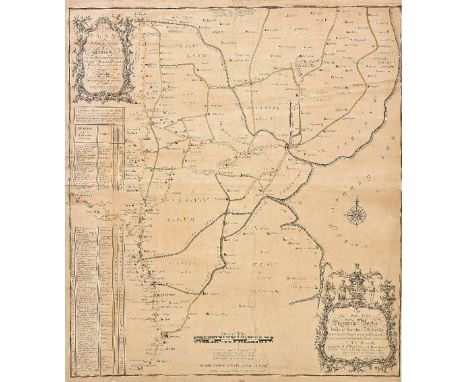 Lincolnshire. Bee (Stephen), A Survey and Plan of the road from the city of Lincoln. Over the Heath, thro' Dunsby Lane, Slefo