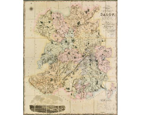 Shropshire. Greenwood (C. &amp; J.), Map of the county of Salop from an actual survey made in the years 1826 &amp; 1827, publ