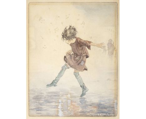 *Appleton (Honor C., 1879-1951). She was in an ecstasy of her own, watercolour with traces of pencil on thick paper, depictin