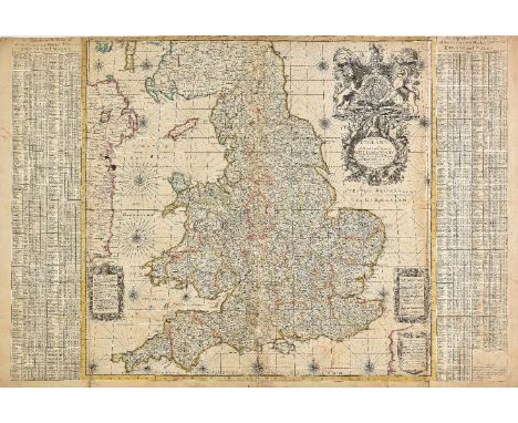 England &amp; Wales. Browne (Christopher), A new map of England. To the most exellent Majesties of William &amp; Mary of Engl