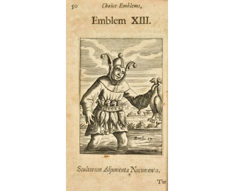 Crouch (Nathaniel, publisher). Delights for the Ingenious, in above Fifty Select and Choice Emblems, Divine and Moral, Ancien