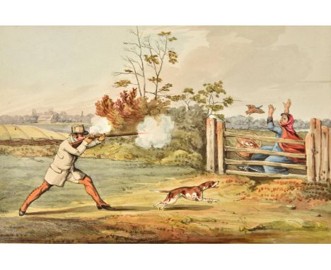 Sporting prints. An album of forty-six sporting prints, mostly early to mid 19th century, aquatints and lithographs with cont