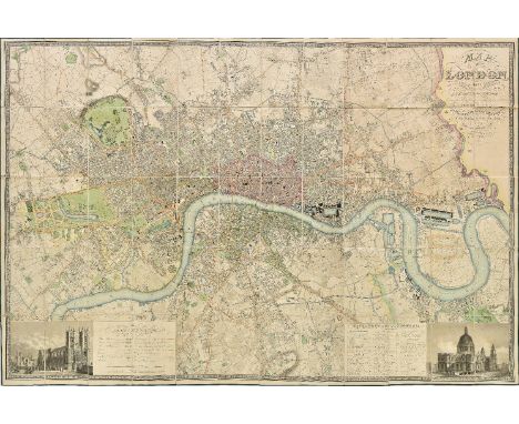 London. Greenwood (C. &amp; J.), Map of London from an actual survey made in the years 1824, 1825 &amp; 1826..., extended and