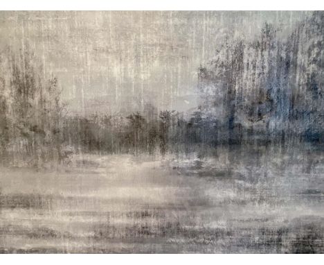 CONTEMPORARY SCHOOL, untitled river scape, oleograph on canvas, 120cm H x 120cm W. 