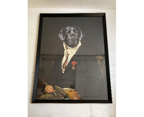 PORTRAIT OF SIR WOOF, framed and glazed, 106cm high, 82cm. 