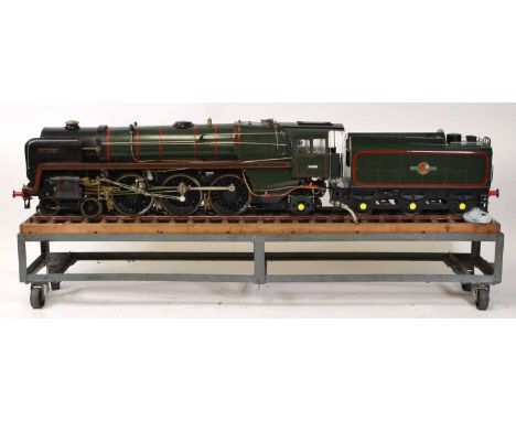 5-inch gauge well-engineered Class 7 Britannia Pacific Locomotive and Tender, finished in green and orange lined, named Brita