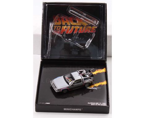 Minichamps 1/43rd scale No. 436 140070 DeLorean DMC12 from the film 'Back To The Future', a limited edition model numbered 28