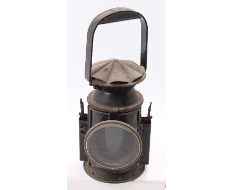 A British Railway military issue dated 1945 railway hand lamp, bearing the maker's plaque "Eastcote &amp; Sons Ltd", bearing 