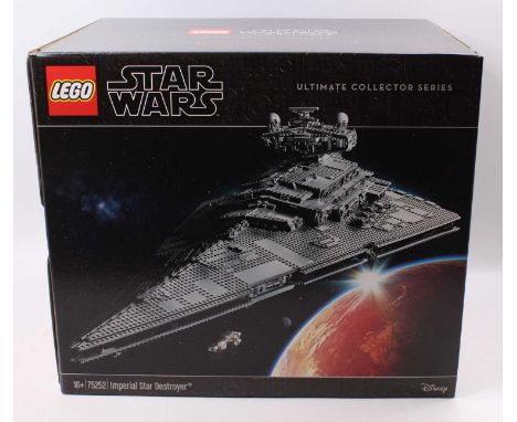A Lego Ultimate Collector Series No. 75252 Imperial Star Destroyer, model has been constructed and de-constructed, but is sol