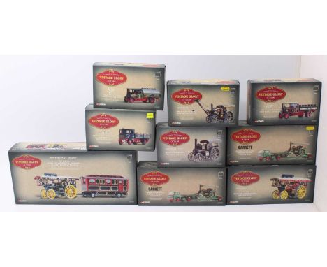 Corgi Classics Vintage Glory of Steam 1/50th scale boxed group of 13, with examples including No. 80110 Fowler B6 Showmans Lo