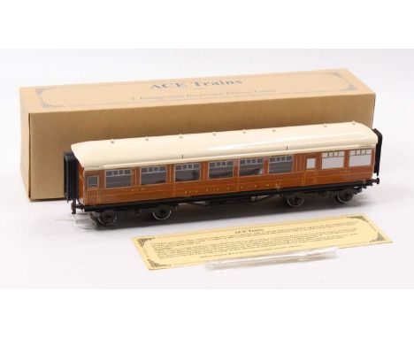 ACE Trains C4 LNER teak Buffet Car no.650. Protective film coating applied to coach sides is still in situ. (NM-M) (BM)