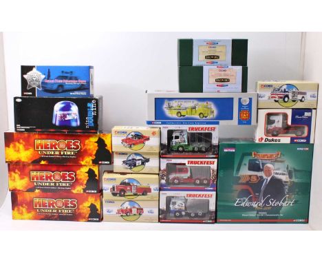 Corgi Classics modern issue mixed Hauliers of Renown and Emergency vehicles, with examples including No. CC99203 Eddie Stobar