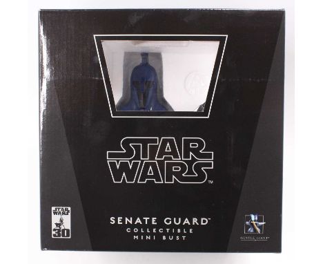 A Gentle Giant Ltd 1/6 scale Star Wars collectable mini bust of Senate Guard, housed in the original polystyrene packed box, 