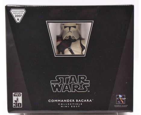 A Gentle Giant Ltd Convention Exclusive 2007 1/6 scale Star Wars Commander Bacara collectable mini bust, limited edition No. 