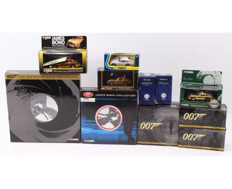 Corgi Classics modern issue James Bond 007 diecasts and collectors sets, including No. 96655 Aston Martin DB5, No.CC99106 "Ja