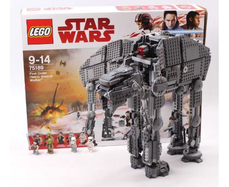 A Lego Disney No. 75189 Star Wars First Order Heavy Assault Walker, constructed example, supplied with the original box, inst