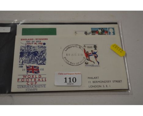 1966 World Cup football covers bearing a Phosphor set, a plain set, and a Winners First Day cover 