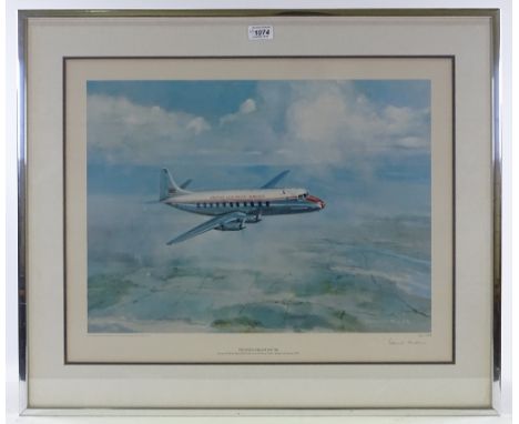 Edmund Miller, a set of 4 colour prints, studies of aircraft, all signed and numbered in pencil, image size 15.5" x 21", toge