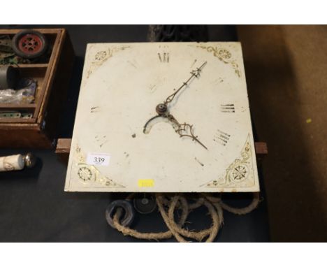 A painted dial and thirty hour clock movement