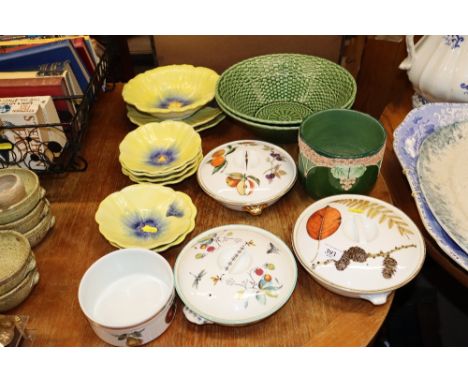 Three Royal Worcester oven-to-table ware tureens and various other pottery