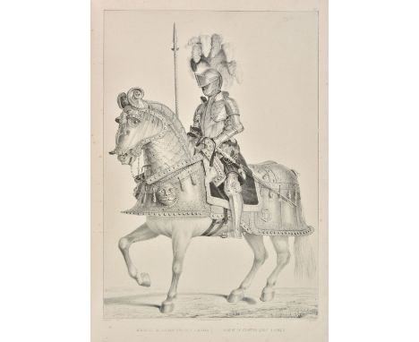 Jubinal (Achille). La Armeria Real, ou collection des principales pieces de la Galerie d'armes anciennes de Madrid, dessins d