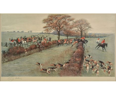 Aldin (Cecil). The South Berkshire Hunt, published Alfred Bell &amp; Co. Ltd, 1925, lithograph, signed by artist to lower lef