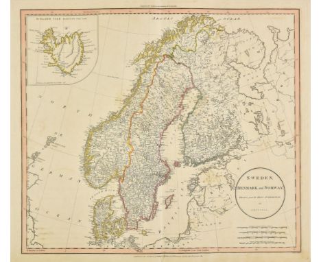 Scandinavia. A collection of thirty-five maps, mostly 19th century, engraved maps of Scandinavia, Denmark, Norway, Sweden and