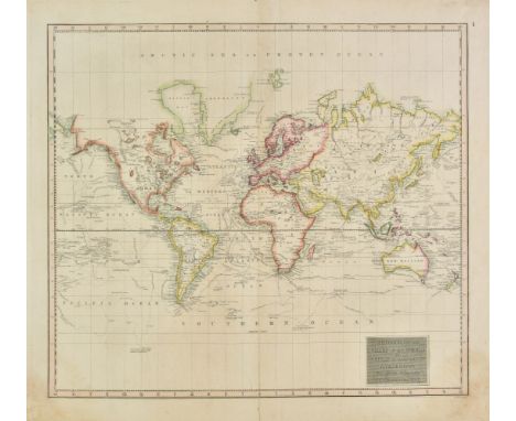 World. Scott (R.), Hydrographical chart of the World on Wright or Mercators projection with tracts of the last Circumnavigato