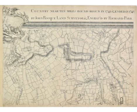 London. Rocque (John), [An Exact Survey of the citys of London Westminster ye Borough of Southwark and the Country near ten m