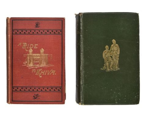 Burnaby (Frederick). A Ride to Khiva, 1st edition, Cassell Petter &amp; Galpin, [1876], 3 folding maps (2 in end-pockets, one