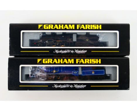 Graham Farish - Two boxed N gauge steam locomotives and tenders from Graham Farish including, Graham Farish 372-301 Merchant 