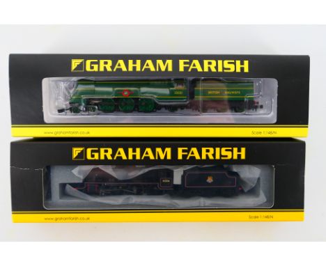 Graham Farish - Two boxed DCC READY N gauge steam locomotives and tenders from Graham Farish including, Graham Farish 372-313