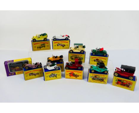 Matchbox Models of Yesteryear - 11 boxed Matchbox Models of Yesteryear diecast model vehicles. Lot includes Y8 1914 Sunbeam M