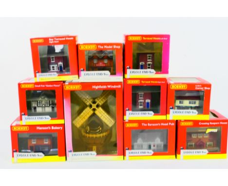 Hornby Lyddle End - 10 boxed Hornby 'Lyddle End' N gauge scenic buildings. Lot includes Hornby Lyddle End N8026 Highfields Wi