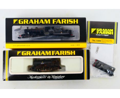 Graham Farish - Two boxed N gauge steam locomotives, with a bagged N gauge chassis. Lot consists of Graham Farish 1499 SR/GWR