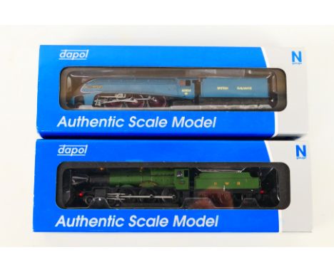 Dapol - Two boxed N gauge steam locomotives and tenders from Dapol including, Dapol 2S-019-002 Class 6800 4-6-0 Op.No.6802 'B