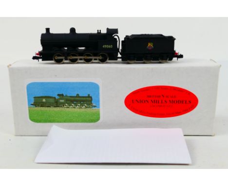 Union Mills Models - A boxed Union Mills Models N gauge ex LNWR Class G2 0-8-0 steam locomotive and tender Op.No.49060 in BR 