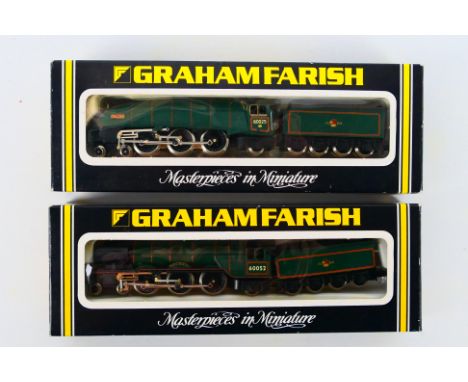 Graham Farish - Two boxed N gauge steam locomotives and tenders from Graham Farish including, Graham Farish 1865 Class A4 4-6