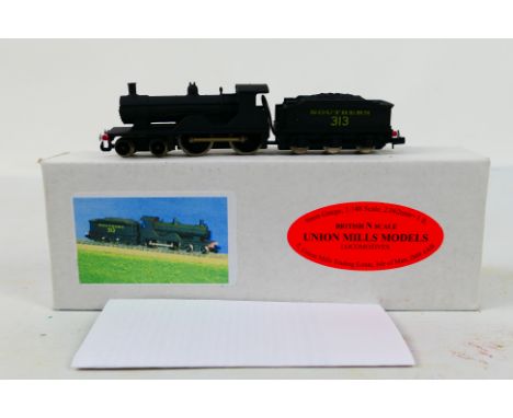 Union Mills Models - A boxed Union Mills Models N gauge ex LSWR Drummond LMS Class T9 4-4-0 steam locomotive and tender Op.No