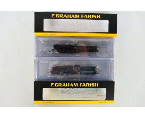 Graham Farish - Two boxed DCC READY N gauge steam locomotives and tenders from Graham Farish including, Graham Farish 372-427