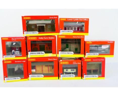 Hornby Lyddle End - 10 boxed Hornby 'Lyddle End' N gauge scenic buildings. Lot includes Hornby Lyddle End N8086 Goods Shed; N