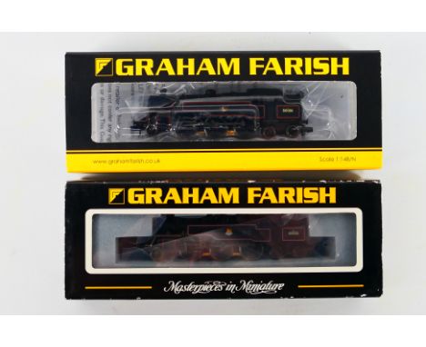 Graham Farish - Two boxed N gauge Class 4MT 2-6-4 steam locomotives from Graham Farish including, Graham Farish 372-531 Op.No