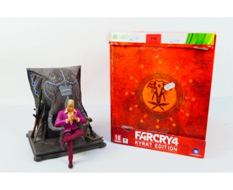 XBOX 360 - A boxed XBOX 360 'Far Cry 4 Kyrat Edition'. The lot comes with Far Cry statue and accessories but appears to be mi