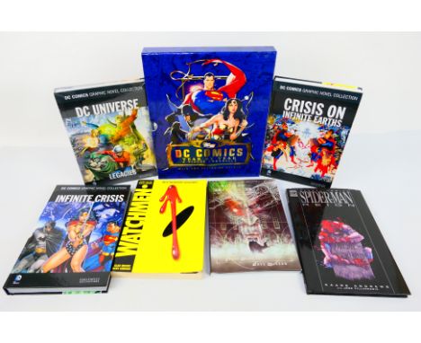 Marvel - DC - Eaglemoss - A 'DC Comics Year by Year A VIsual Chronicle' reference book with a small group of graphic novels i
