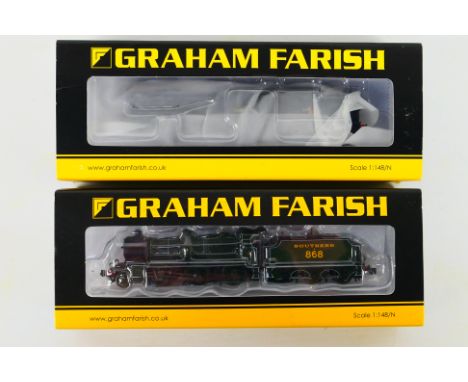 Graham Farish - Two boxed N gauge DCC READY steam locomotives and tenders from Graham Farish including, Graham Farish 372-930