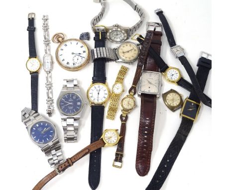 Various wristwatches, including Omega Seamaster Cosmic 2000 for spares and repairsLot sold as seen unless specific item(s) re