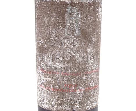 A bottle of Chateau Latour, Vintage 1952, Pauillac 