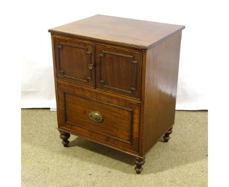 A 19th century mahogany commode, width 58cm 