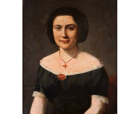 Portuguese school of the 19th century  Portrait of Eduardo Burnay (1852-1924) and Maria Feliciana Ramalho Ortigão (1862-1947)